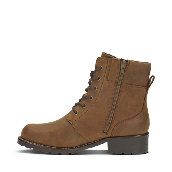 Clarks Womens Orinoco Spice Lace Up Boots Brown | UK-5097461